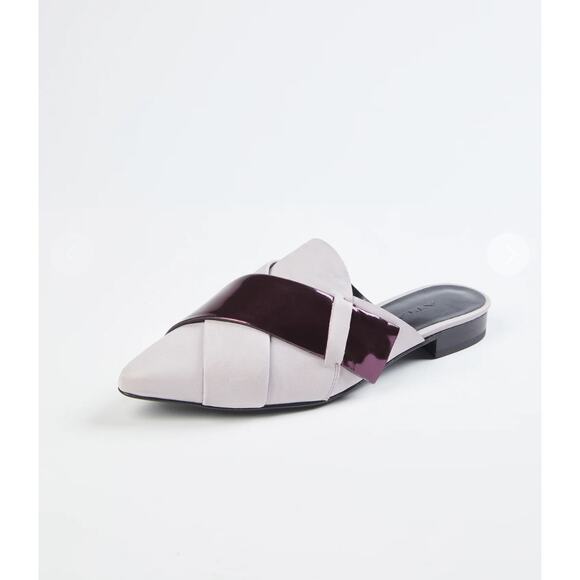 Atiana Origami Slippers in Lavender‎ Leather Slip On Mule Size 37 - Picture 1 of 6